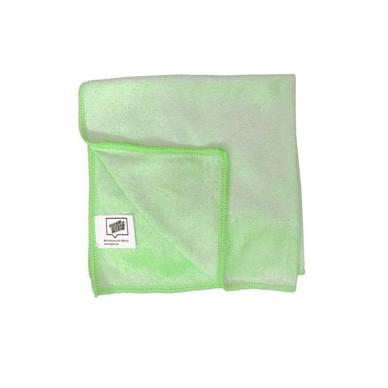 CLEAN and CLEVER Microfasertuch, grün, 280 g/m², 40 × 40 cm
