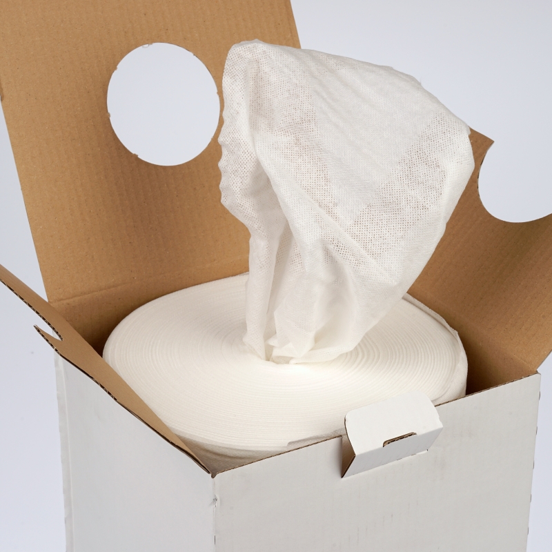 Multisoft® rouleau de non-tissé à polir dans carton distributeur, blanc, env. 375 coupons de 400 x 380 mm