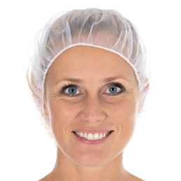 Charlotte de barrette Micromesh | Nylon, couleur blanc / taille 53 cm