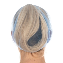 Charlotte de barrette Micromesh | Nylon, couleur bleu / taille 53 cm