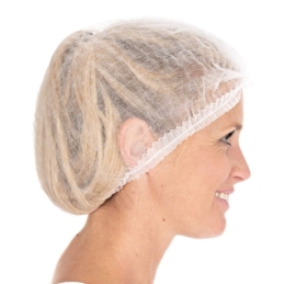 Charlotte à clipser en non-tissé, blanc, diamètre env. 55 cm, 100 pcs