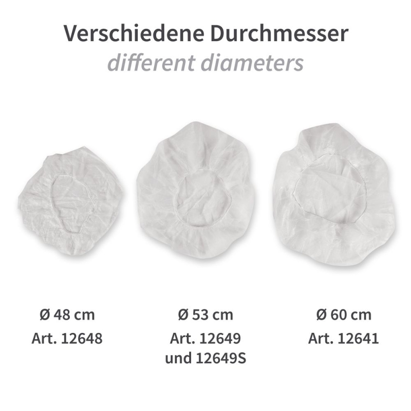 Baretthaube Bettina Light | PP, Farbe weiss, Grösse 60 cm