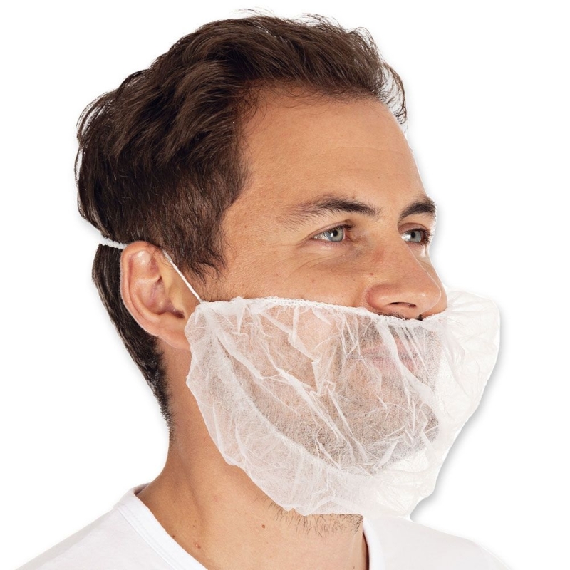 Couvre-barbe | PP, couleur blanc, longueur 46 cm, largeur 20 cm, taille universelle