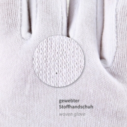 Gants en coton, blanc, taille 6/XS
