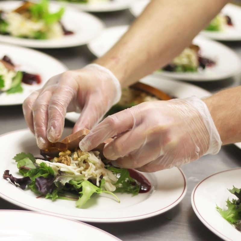 Gant en vinyle Ideal. transparent, non poudré, taille L/9