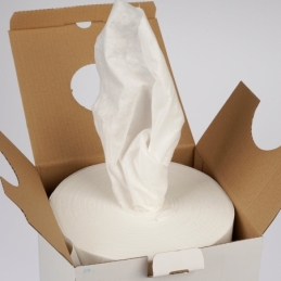 Multitex® rouleau de chiffons de nettoyage dans carton distributeur, blanc, env. 300 coupures de 400 x 380 mm