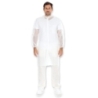 Besucherkittel mit Klettverschluss | PP, Farbe weiss, Länge 115 cm, Umfang 150 cm, Grösse XXXL