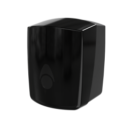 Distributeur pour essuie-mains en rouleau Myriad, noir, jusqu’à une hauteur de rouleau de 230 mm et un diamètre maximum de 