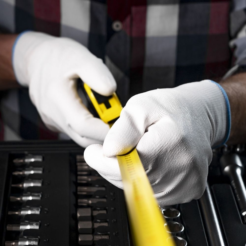 Feinstrickhandschuhe Ultra Flex Hand 3/4-beschichtet | PU-Beschichtung, Grösse XL, weiss