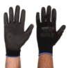 Gants en maille fine Black Ace | revêtement PU, taille S