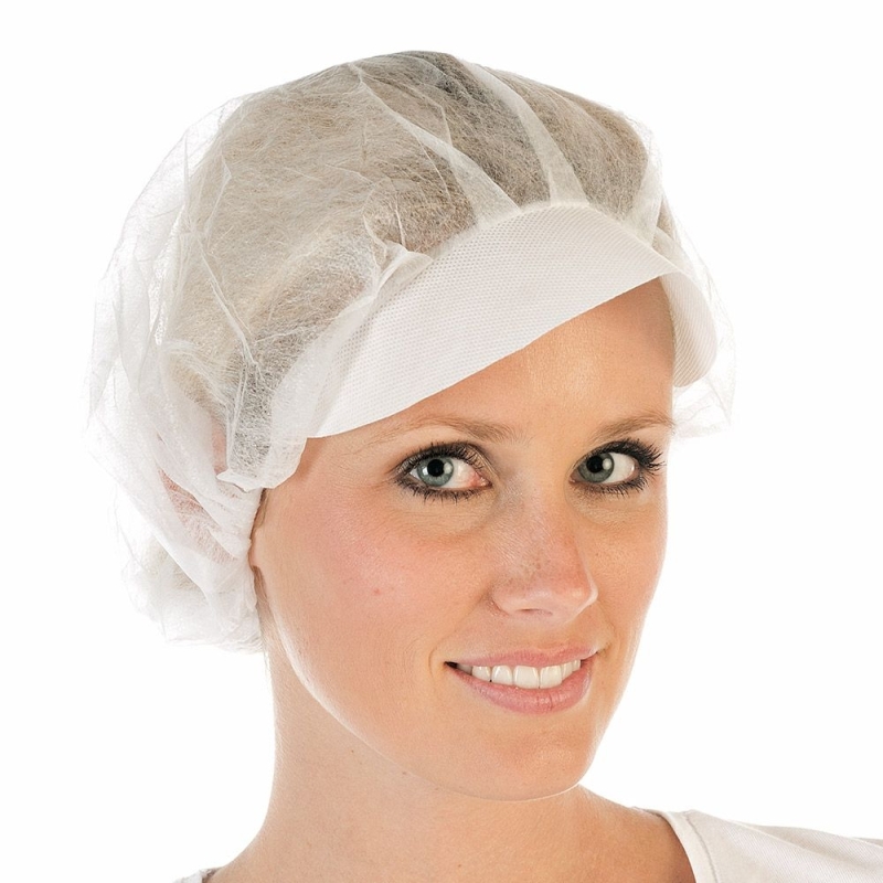 Charlotte de barrette avec visière | PP, couleur blanc, taille 50 cm