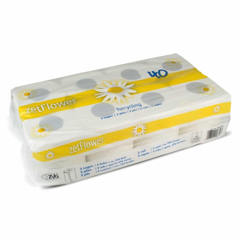 Papier hygiénique petit rouleau Comfort, blanc, 2 couches, env. 250 feuilles de 95 x 110 mm