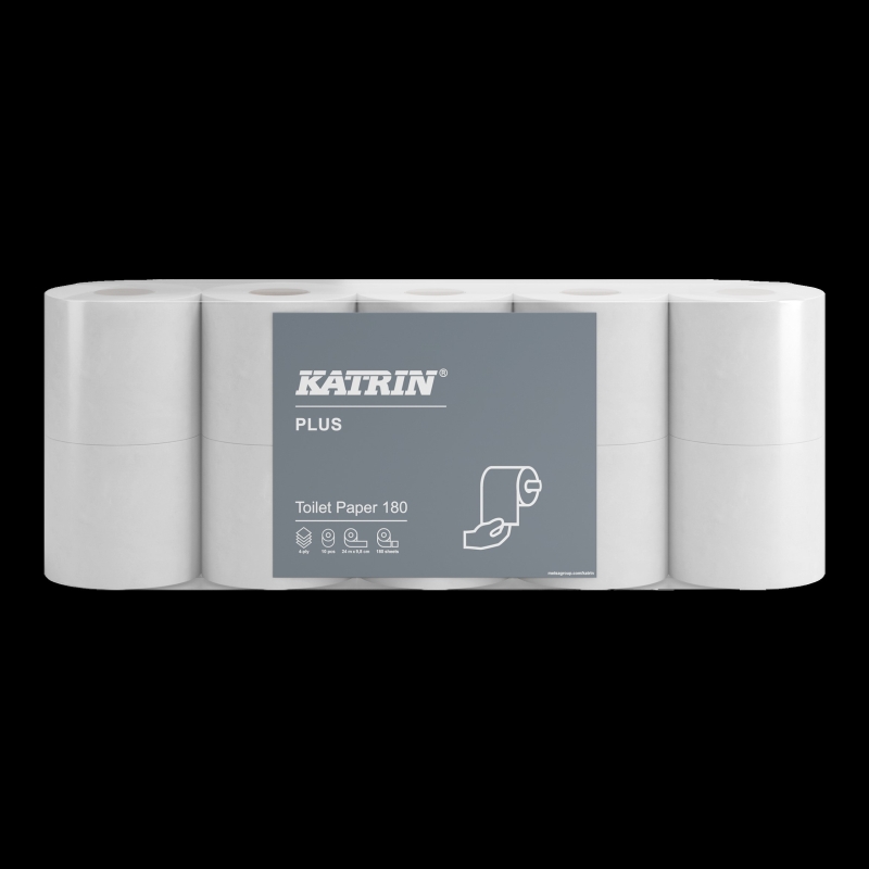 Papier hygiénique, petit rouleau, blanc brillant, 4 couches, 180 feuilles de 98 x 133 mm