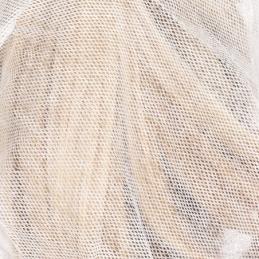 Charlotte de barrette perforées | Viscose, couleur blanc / taille 53 cm