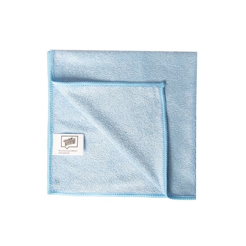 CLEAN and CLEVER Microfasertuch, blau, 280 g/m², 40 × 40 cm