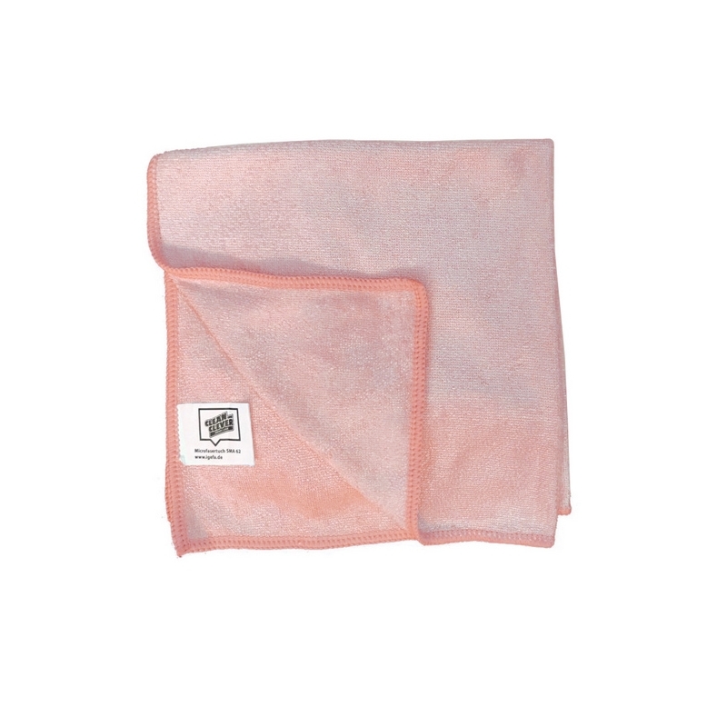 CLEAN and CLEVER Microfasertuch, rosa, 280 g/m², 40 × 40 cm