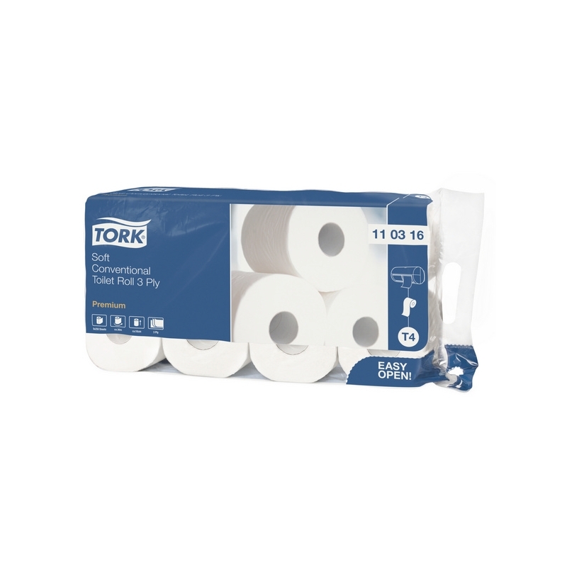 Papier hygiénique Tork Premium petits rouleaux – Système T4