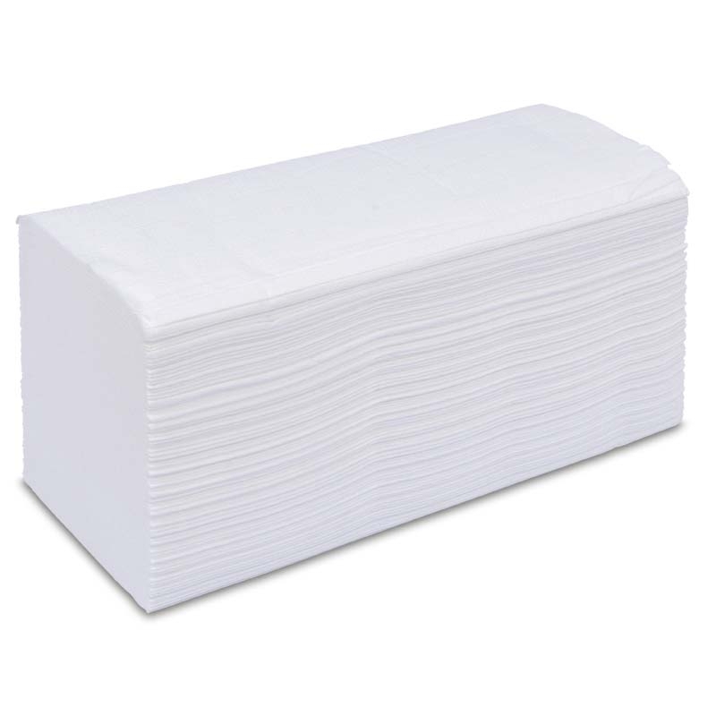 Essuie-mains plié en V, extra-blanc, 2 couches, env. 240 x 210 mm