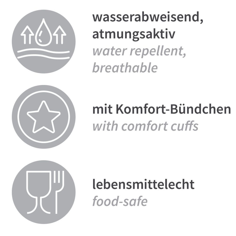 Protège-manches avec poignets tricotés | SMS, couleur bleu, longueur 45 cm