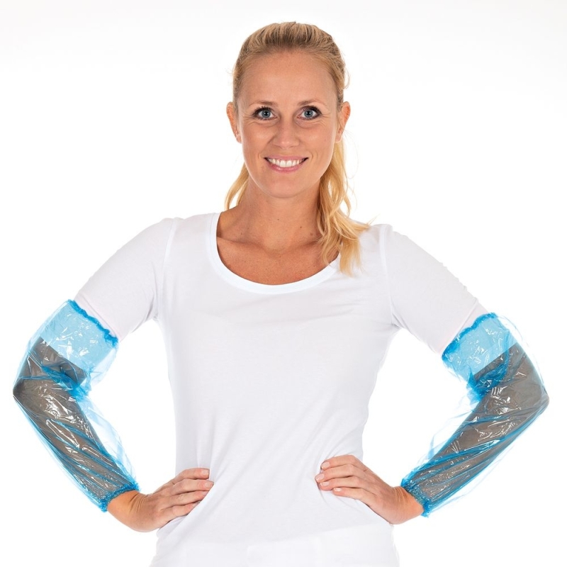 Protège-manches Light | PE, couleur bleu, longueur 40 cm