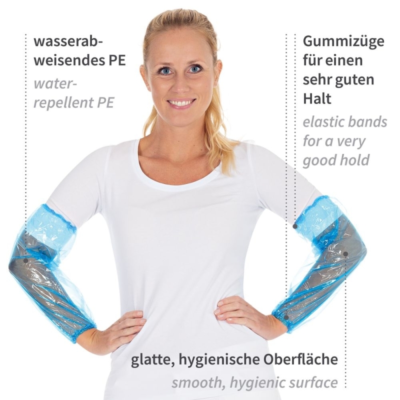 Protège-manches Light | PE, couleur bleu, longueur 40 cm