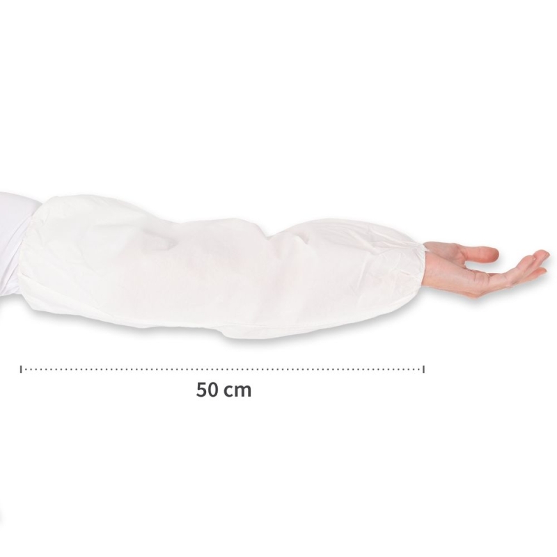 Protège-manches | Airlaid/PE, couleur blanc, longueur 50 cm