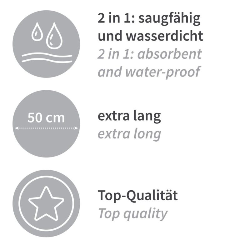 Ärmelschoner | Airlaid/PE, Farbe weiss, Länge 50 cm