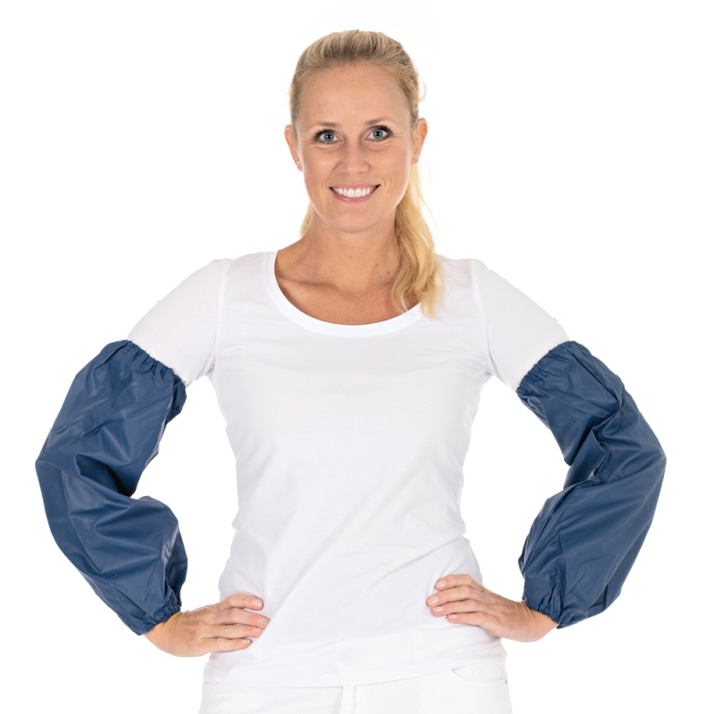 Protège-manches | Polyester/PU, couleur bleu, longueur 45 cm