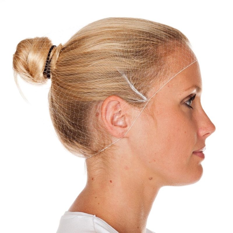 Filets à cheveux | Nylon, couleur blanc / taille 53 cm
