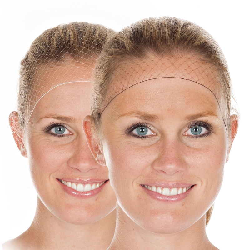 Filets à cheveux | Nylon, couleur brun / taille 62 cm