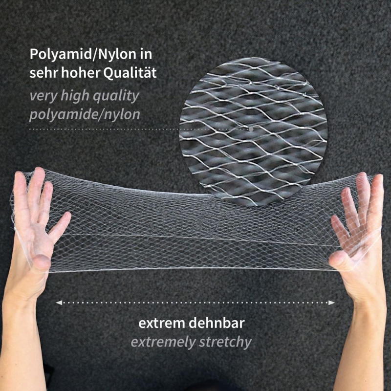 Filets à cheveux | Nylon, couleur blanc / taille 55 cm