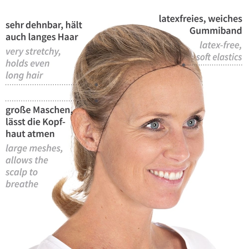 Filets à cheveux | Nylon, couleur brun / taille 55 cm