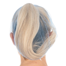 Baretthaube Honeycomb | Nylon, Farbe blau / Grösse 60 cm