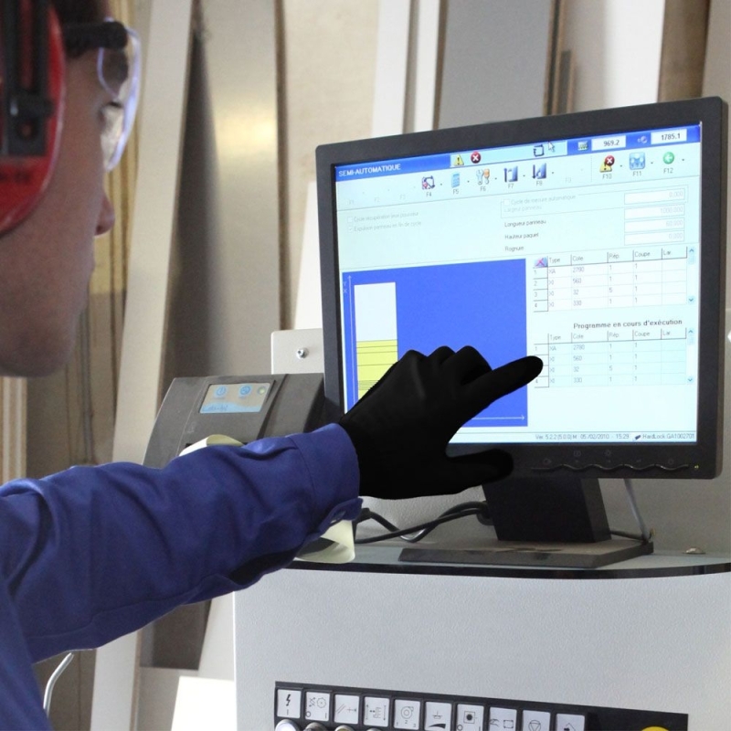 Feinstrickhandschuhe Black Ace Touch | PU-Beschichtung, Grösse S