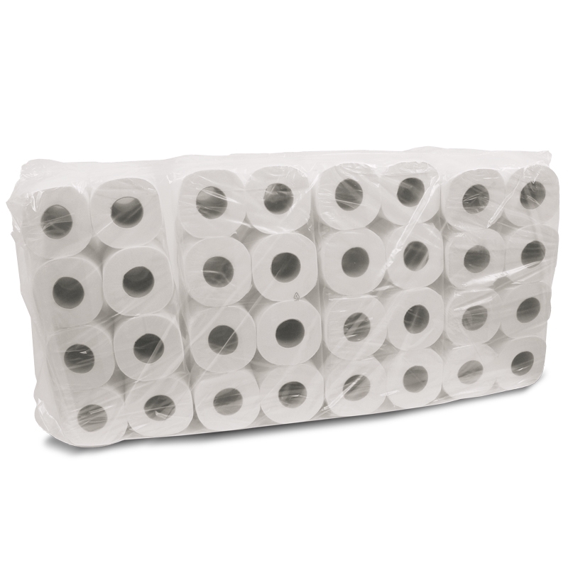 Papier hygiénique Premium petits rouleaux en cellulose, 3 couches, rouleau de 250 feuilles, 95 × 130 mm, blanc, gaufrage roses