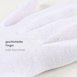 Baumwollhandschuh, weiss, Gr. 6/XS