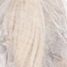 Baretthaube mit Schirm | Viskose, Farbe Weiss / Grösse 48 cm