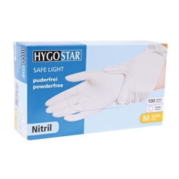Nitrilhandschuh, weiss, puderfrei, Gr. XL/10, 100 Stk.