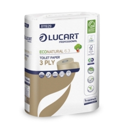 Lucart EcoNatural 6.3 Papier hygiénique petits rouleaux