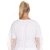 Blouse avec élastique aux bras | PP, couleur blanc, longueur 140 cm, circonférence 150 cm, taille XXL