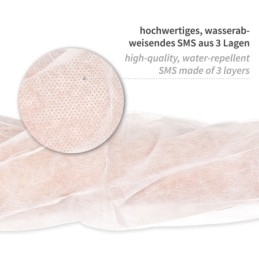 Protège-manches avec poignets tricotés | SMS, couleur blanc, longueur 45 cm