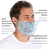 Couvre-barbe | PP, couleur bleu, longueur 46 cm, largeur 20 cm, taille universelle