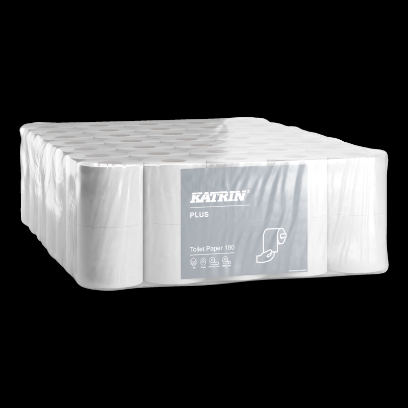 Papier hygiénique, petit rouleau, blanc brillant, 4 couches, 180 feuilles de 98 x 133 mm