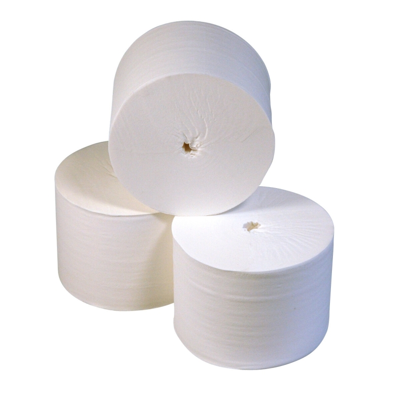 Papier de toilettes Euro Coreless, extra blanc, 2 couches, env. 900 feuilles de 90 x 116 mm