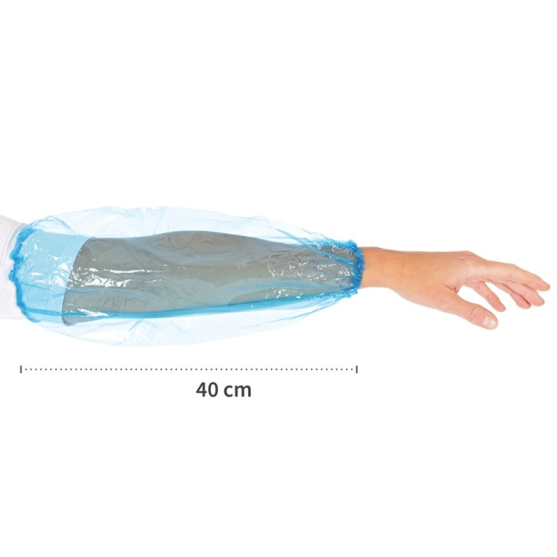 Ärmelschoner Light | PE, Farbe blau, Länge 40 cm