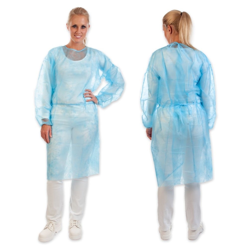 Blouse avec élastique aux bras | PP, couleur bleu, longueur 115 cm, circonférence 140 cm, taille L
