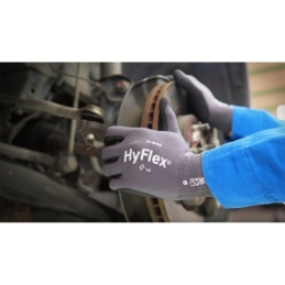 Ansell HyFlex® 11-840, Mehrzweckhandschuhe Gr. 8/M, grau/schwarz