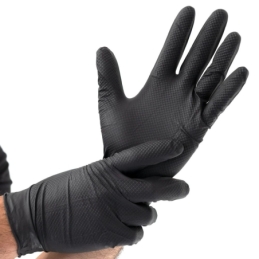 Nitrilhandschuh Power Grip, puderfrei, Grösse L, schwarz