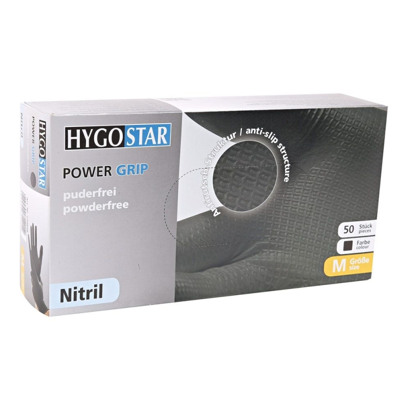 Nitrilhandschuh Power Grip, puderfrei, Grösse XL, schwarz