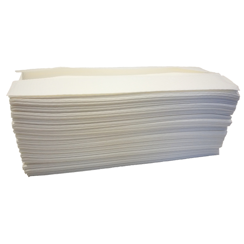 Serviette pliée en trois, blanc brillant, 2 épaisseurs, env. 250 x 310 mm